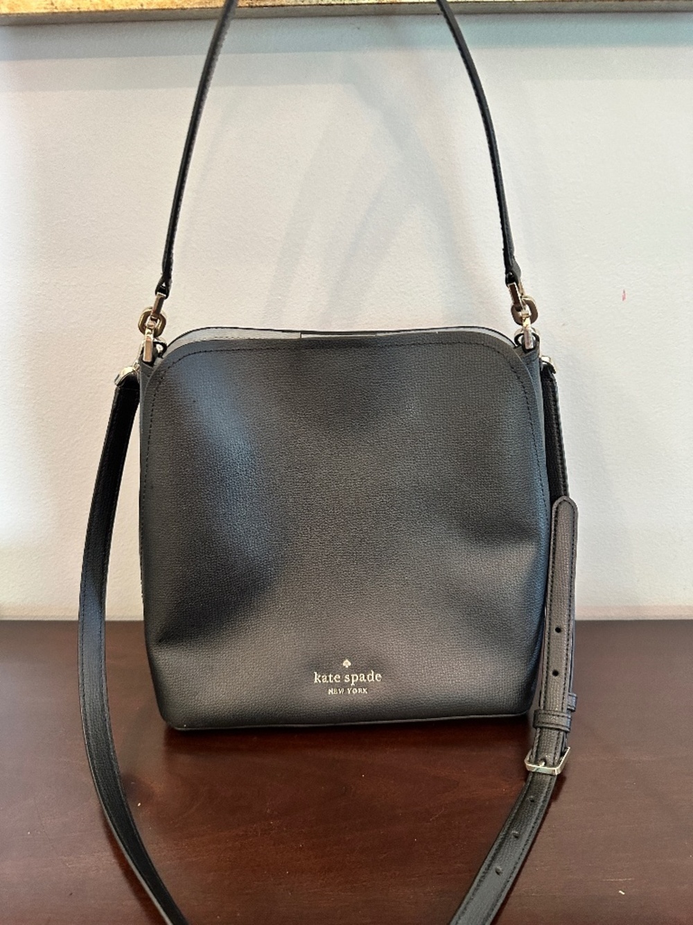 Kate Spade Darcy Medium Bucket Bag - Black (Style No. WKR00439)